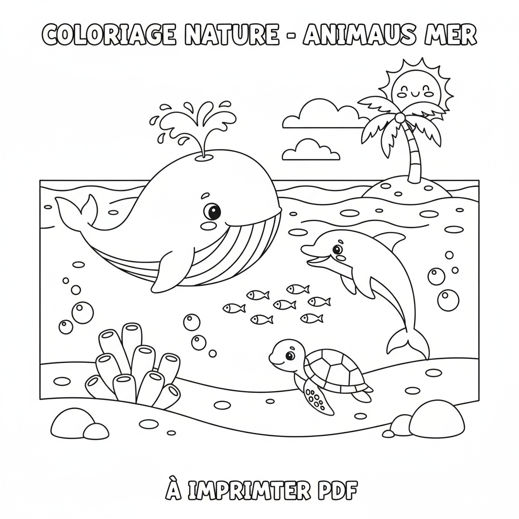 Coloriage coloriage nature à imprimer pdf 3
