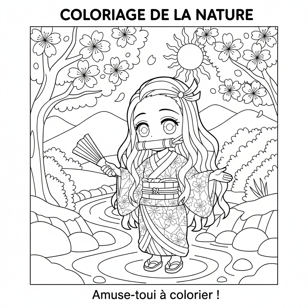 Coloriage coloriage nezuko 3