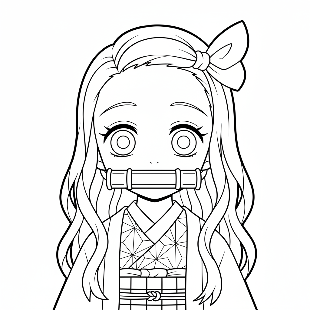 Coloriage coloriage nezuko 4