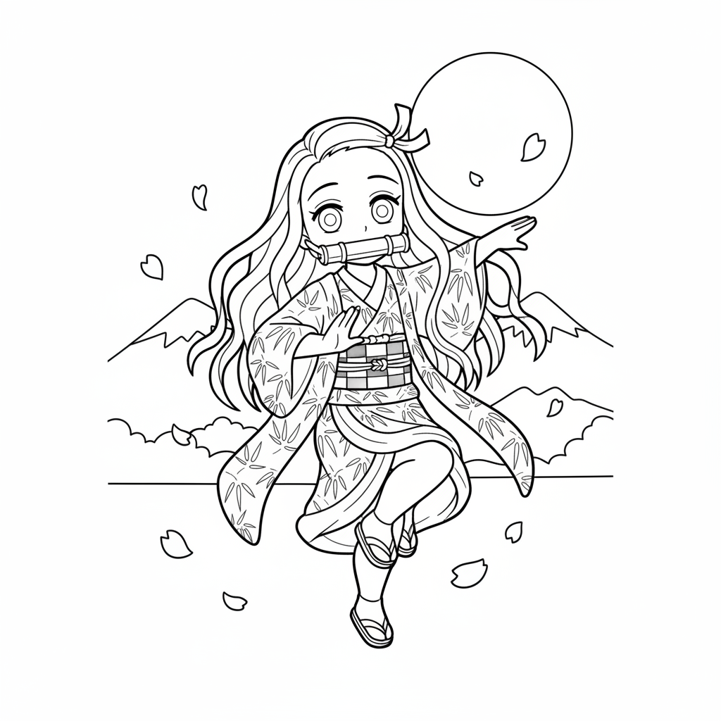 Coloriage coloriage nezuko 5