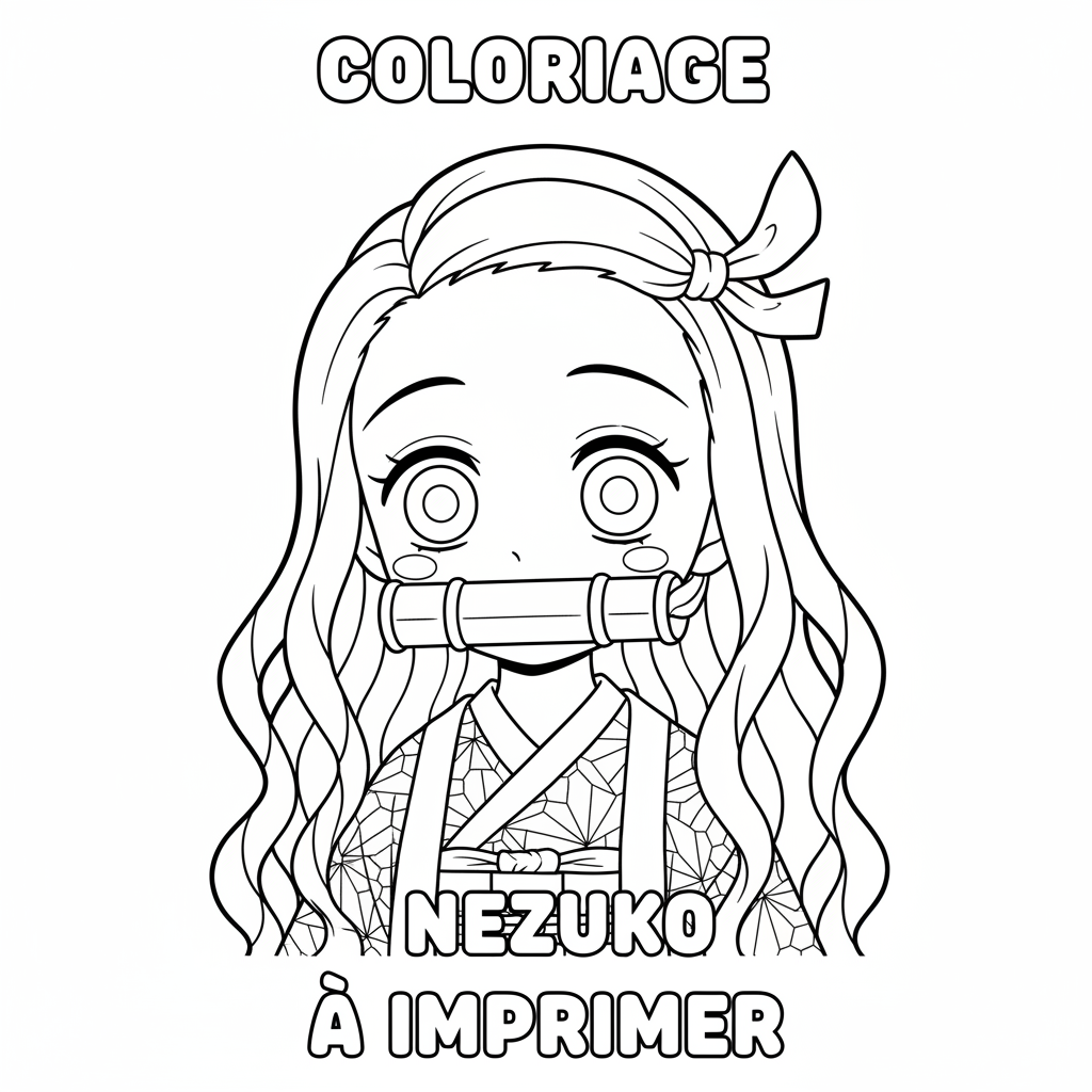 Coloriage coloriage nezuko à imprimer 4