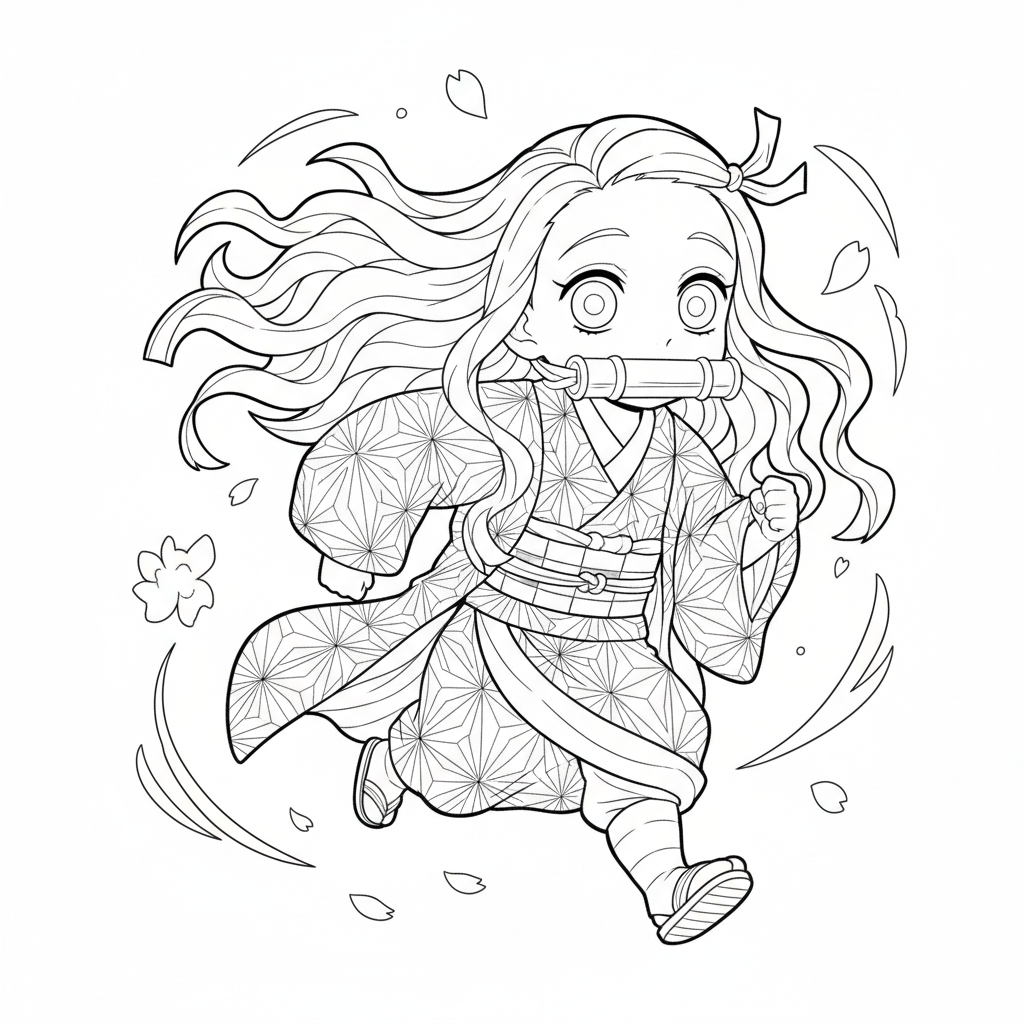 Coloriage coloriage nezuko à imprimer 5