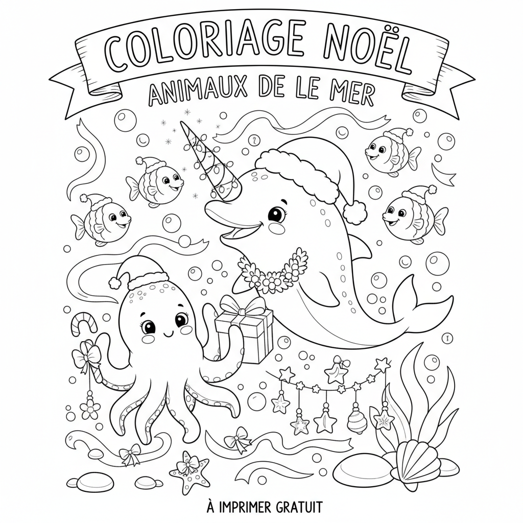 Coloriage coloriage noël à imprimer gratuit 4