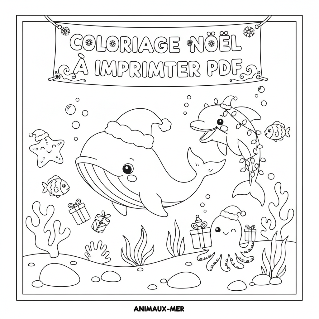 Coloriage coloriage noël à imprimer pdf 3