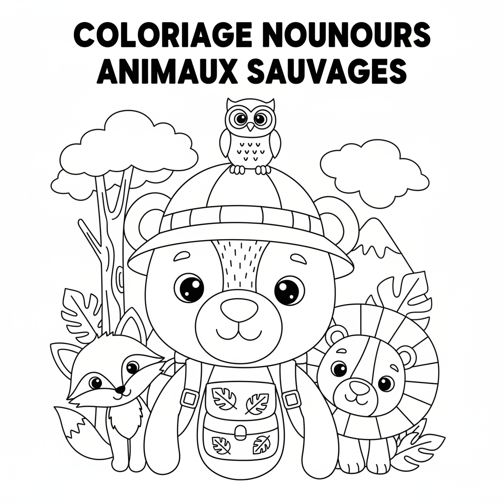 Coloriage coloriage nounours à imprimer 4