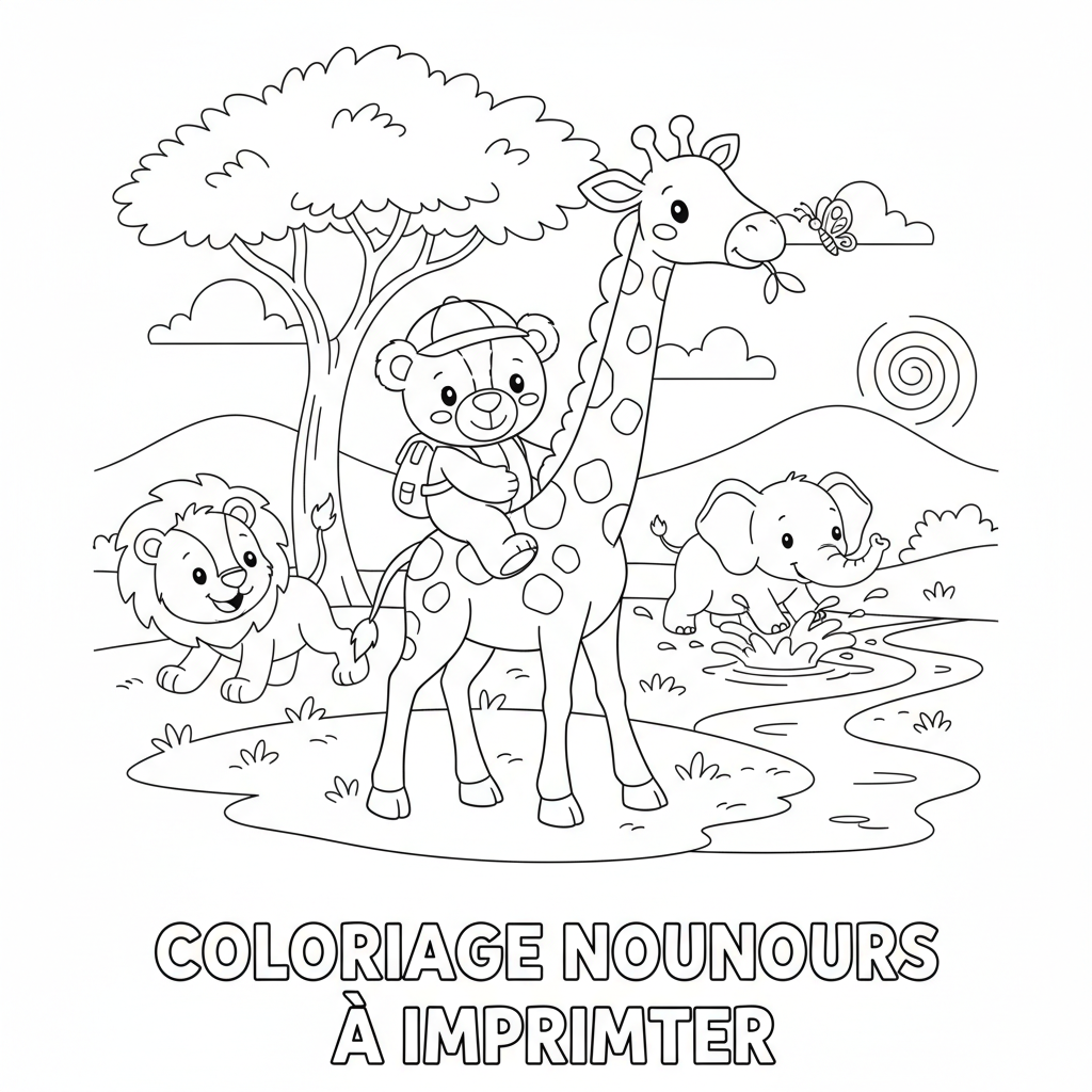 Coloriage coloriage nounours à imprimer 5