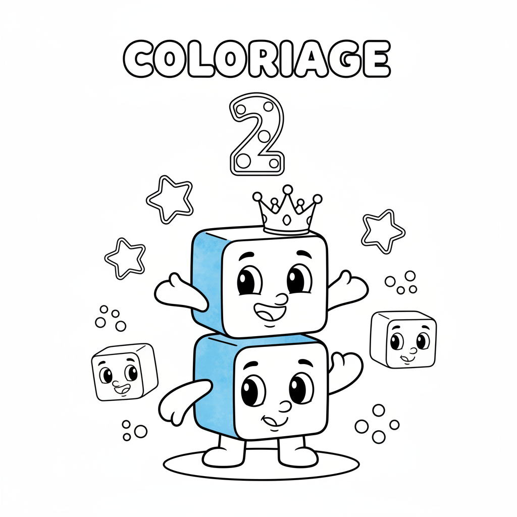Coloriage coloriage numberblocks 2