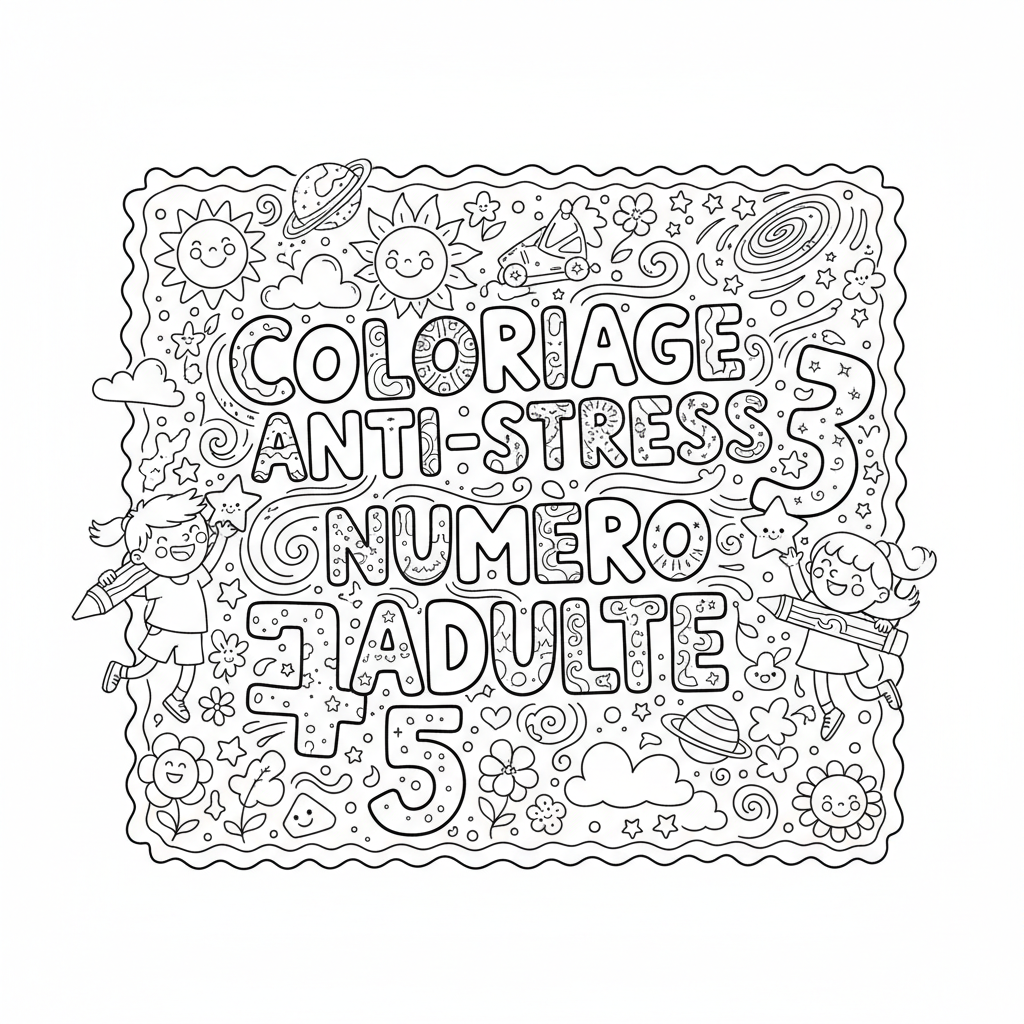 Coloriage coloriage numéro adulte 5