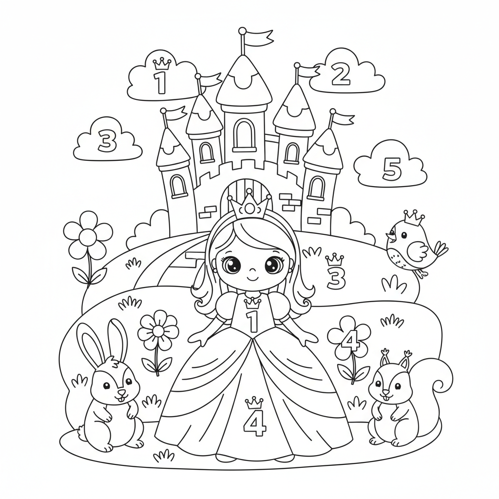 Coloriage Numero Disney Gratuit à Imprimer