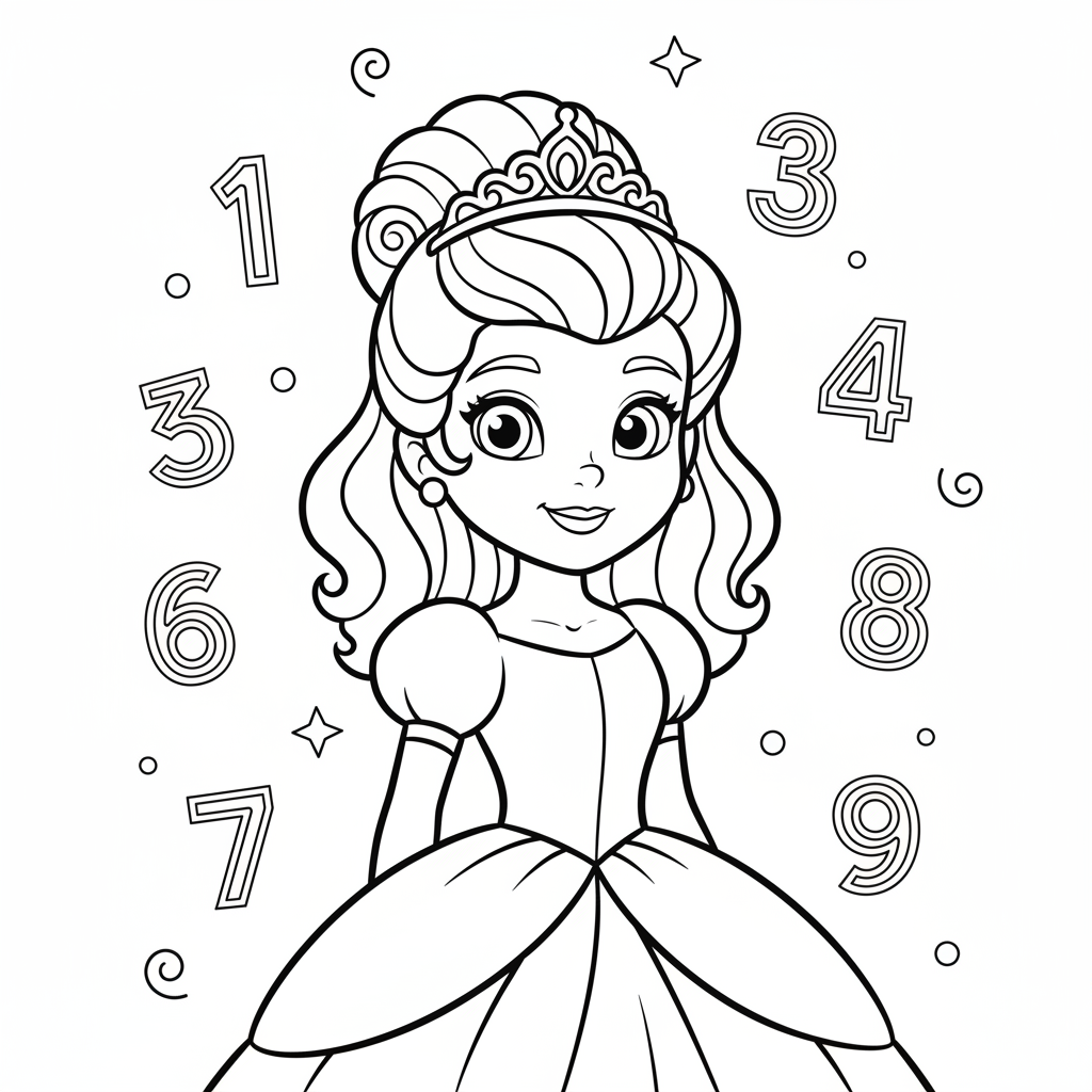 Coloriage coloriage numero disney 4