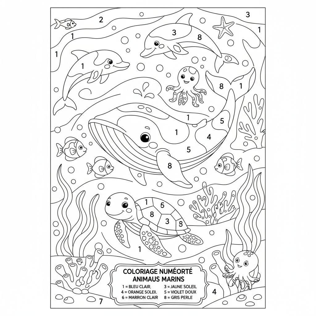 Coloriage coloriage numéroté à imprimer adulte 3