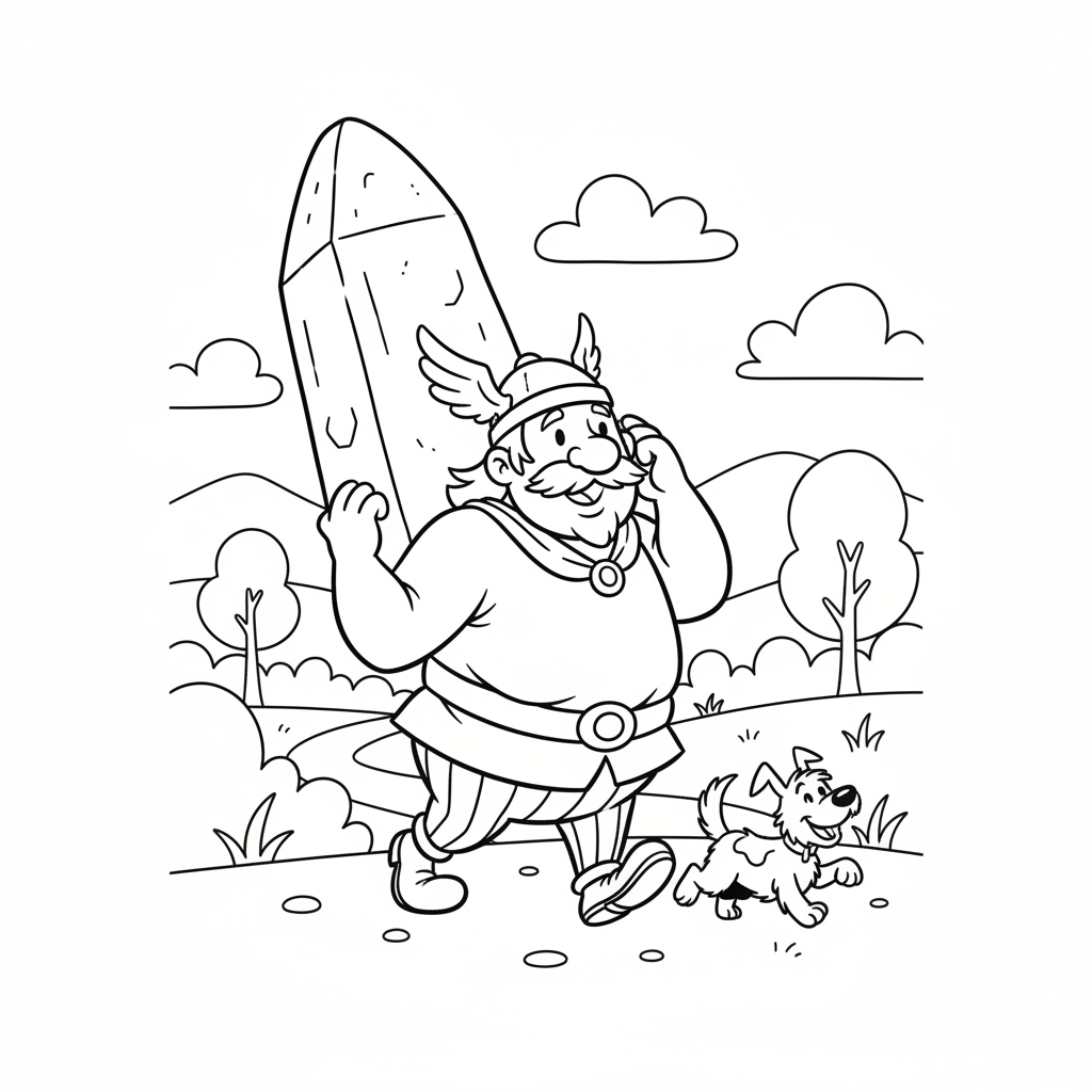 Coloriage coloriage obelix 3