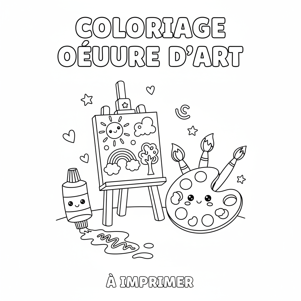 Coloriage coloriage oeuvre d'art à imprimer