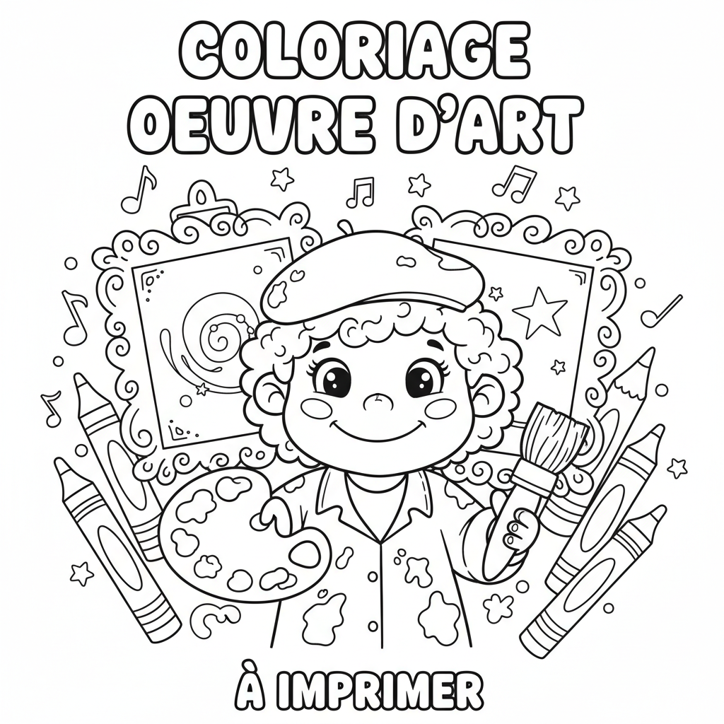 Coloriage coloriage oeuvre d'art à imprimer 4