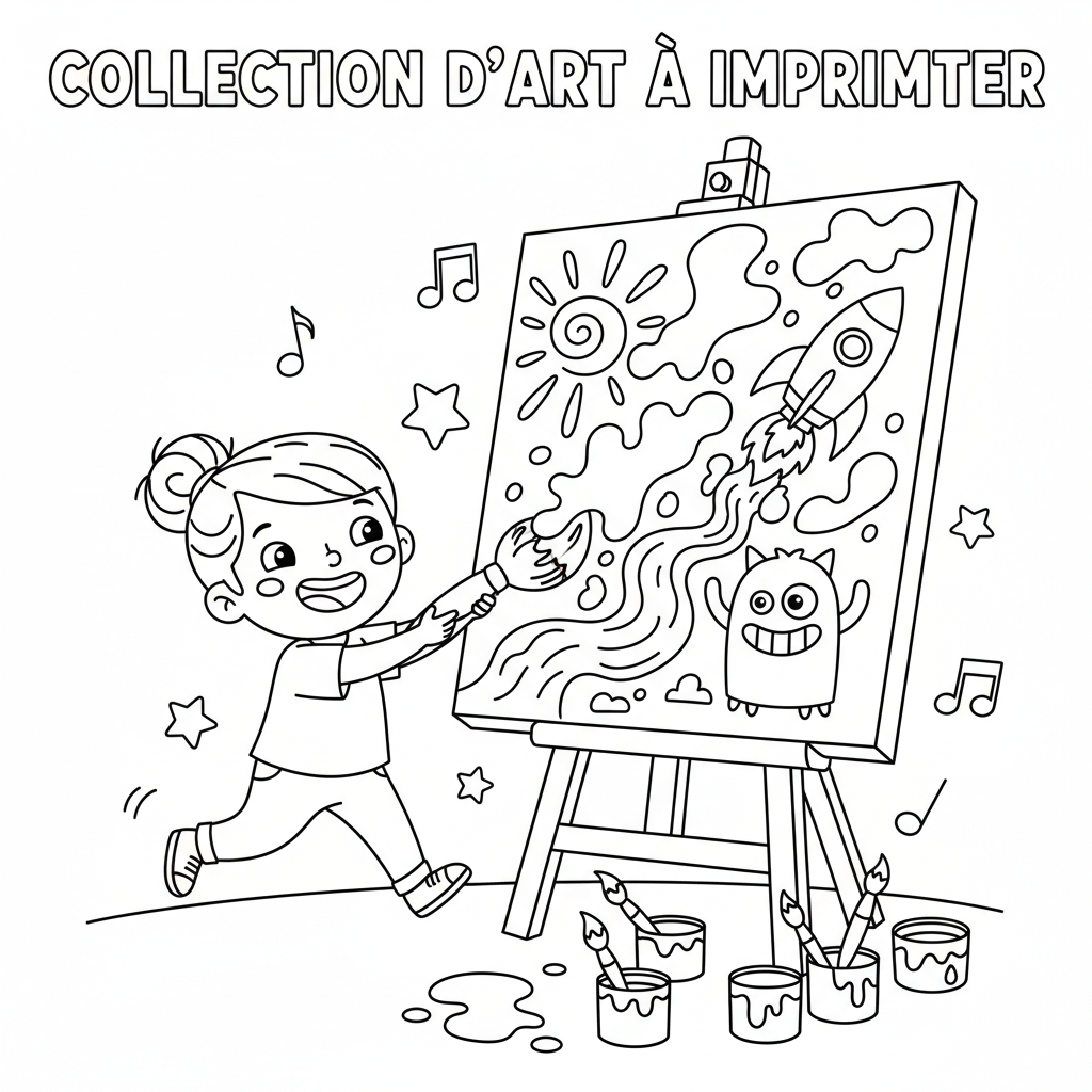 Coloriage coloriage oeuvre d'art à imprimer 5