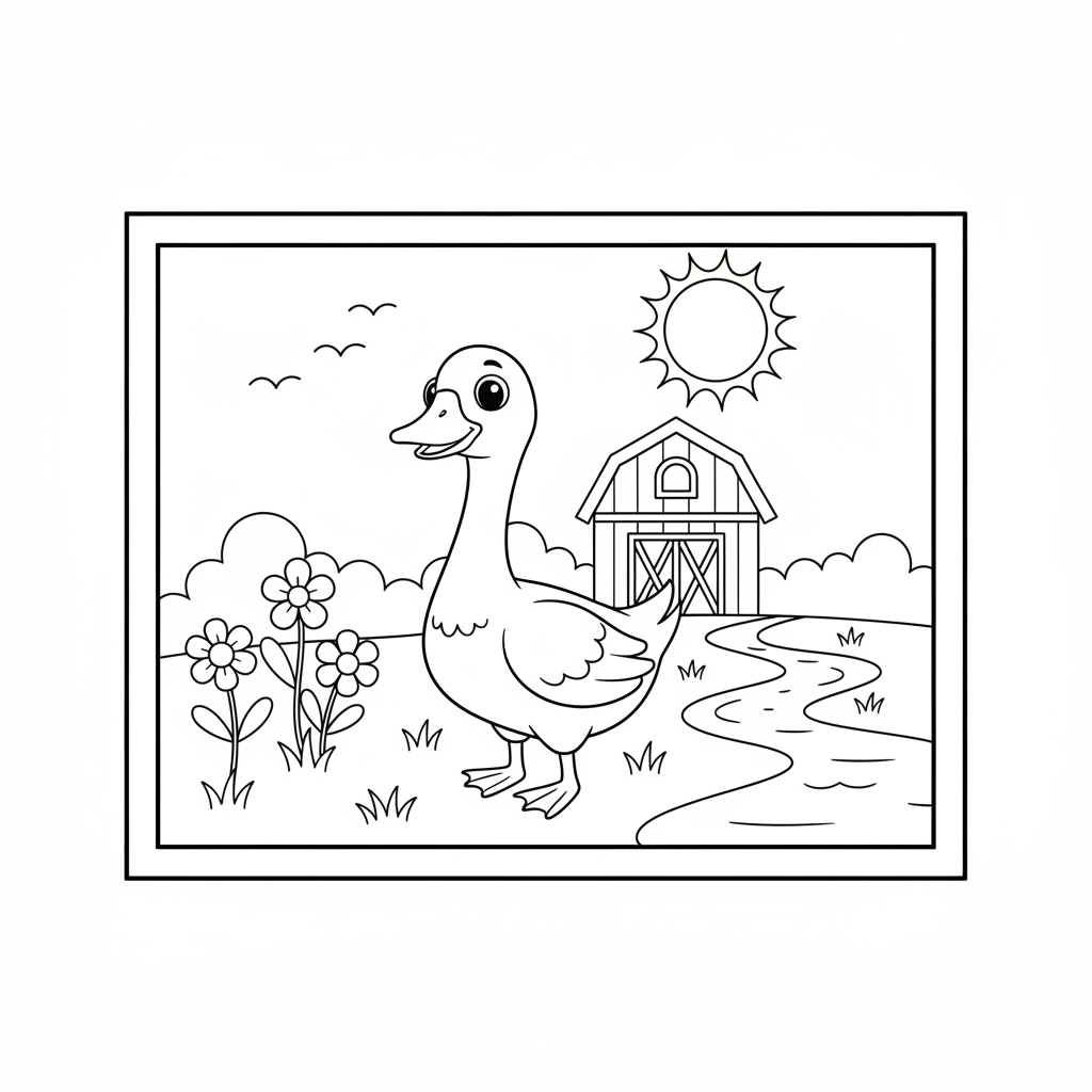 Coloriage coloriage oie 3