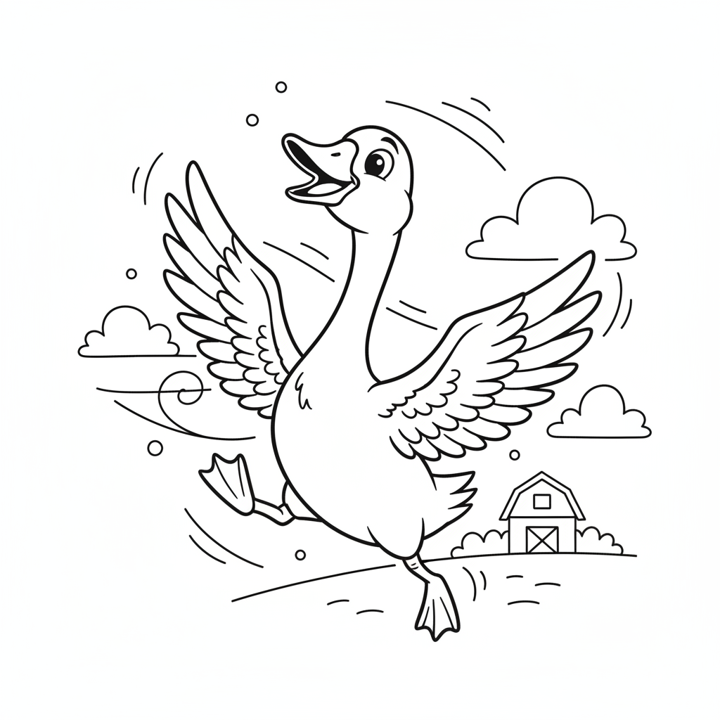 Coloriage coloriage oie 5