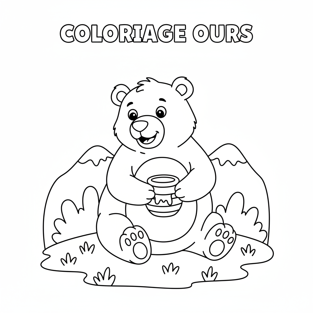 Coloriage coloriage ours à imprimer 1