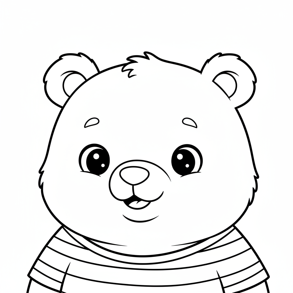 Coloriage coloriage ours facile 4