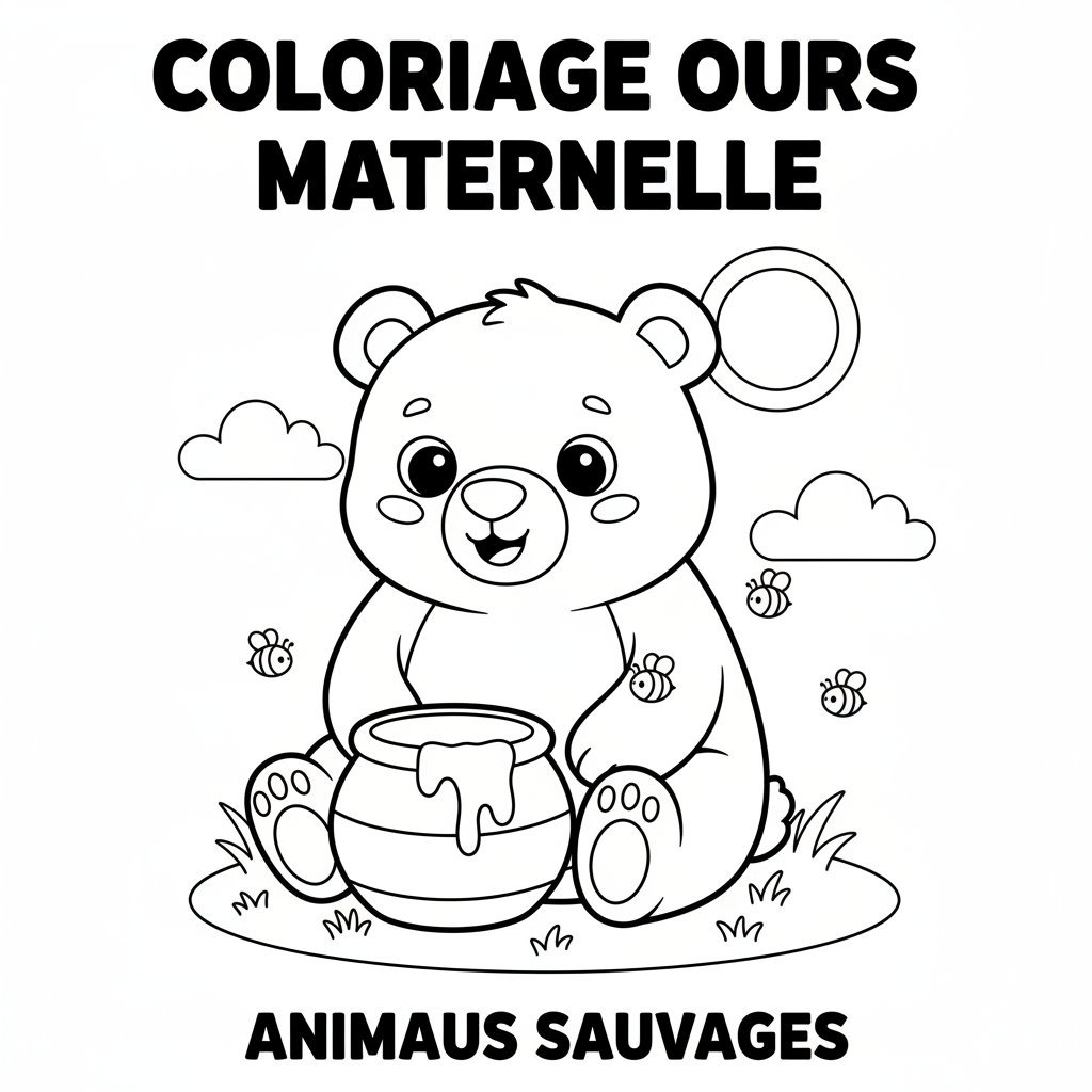 Coloriage Ours Maternelle Gratuit à Imprimer
