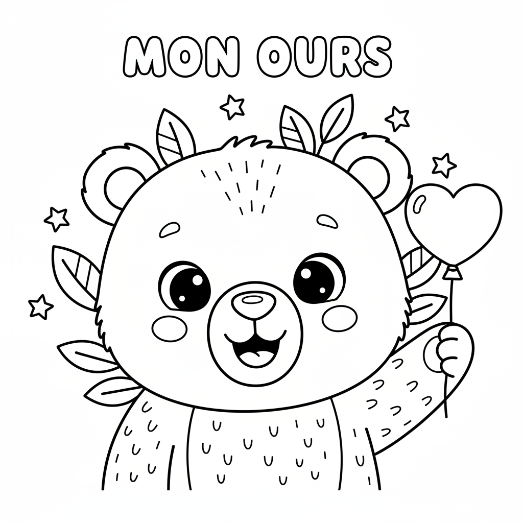Coloriage coloriage ours maternelle 4