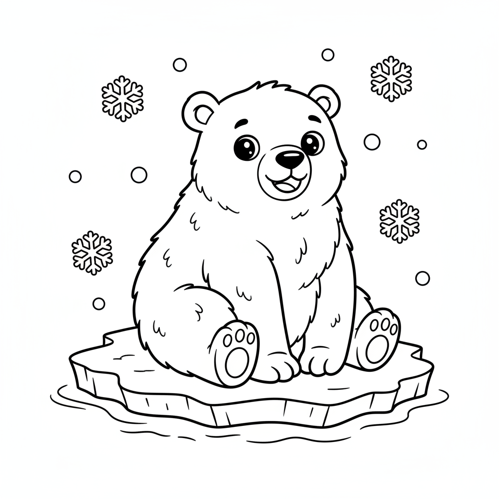 Coloriage coloriage ours polaire 1