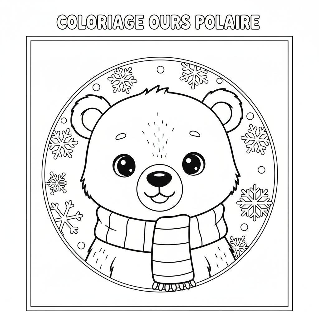 Coloriage coloriage ours polaire 4