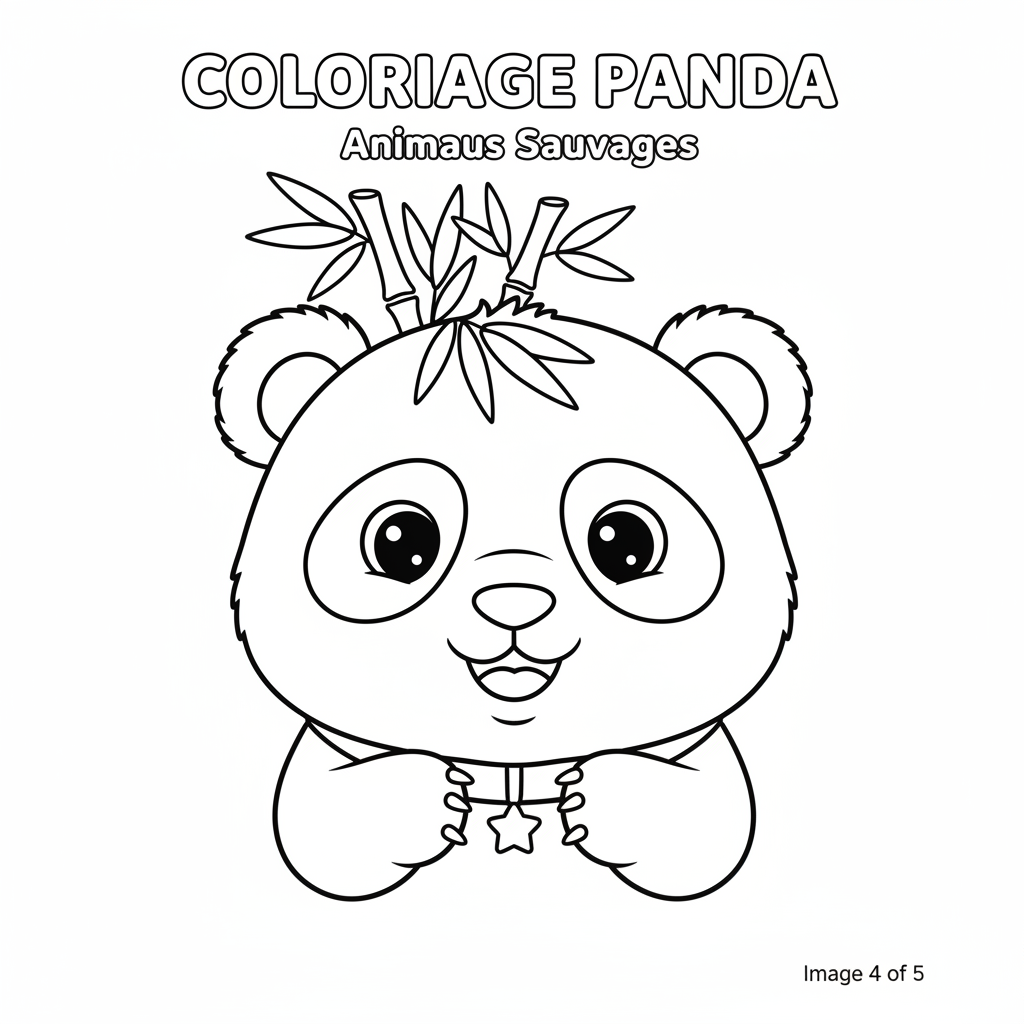 Coloriage coloriage panda 4