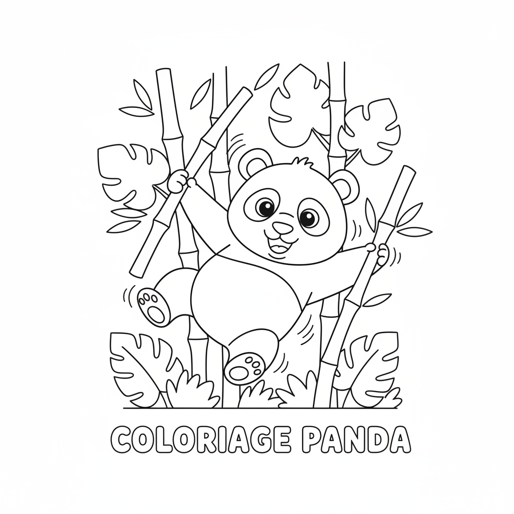 Coloriage coloriage panda 5