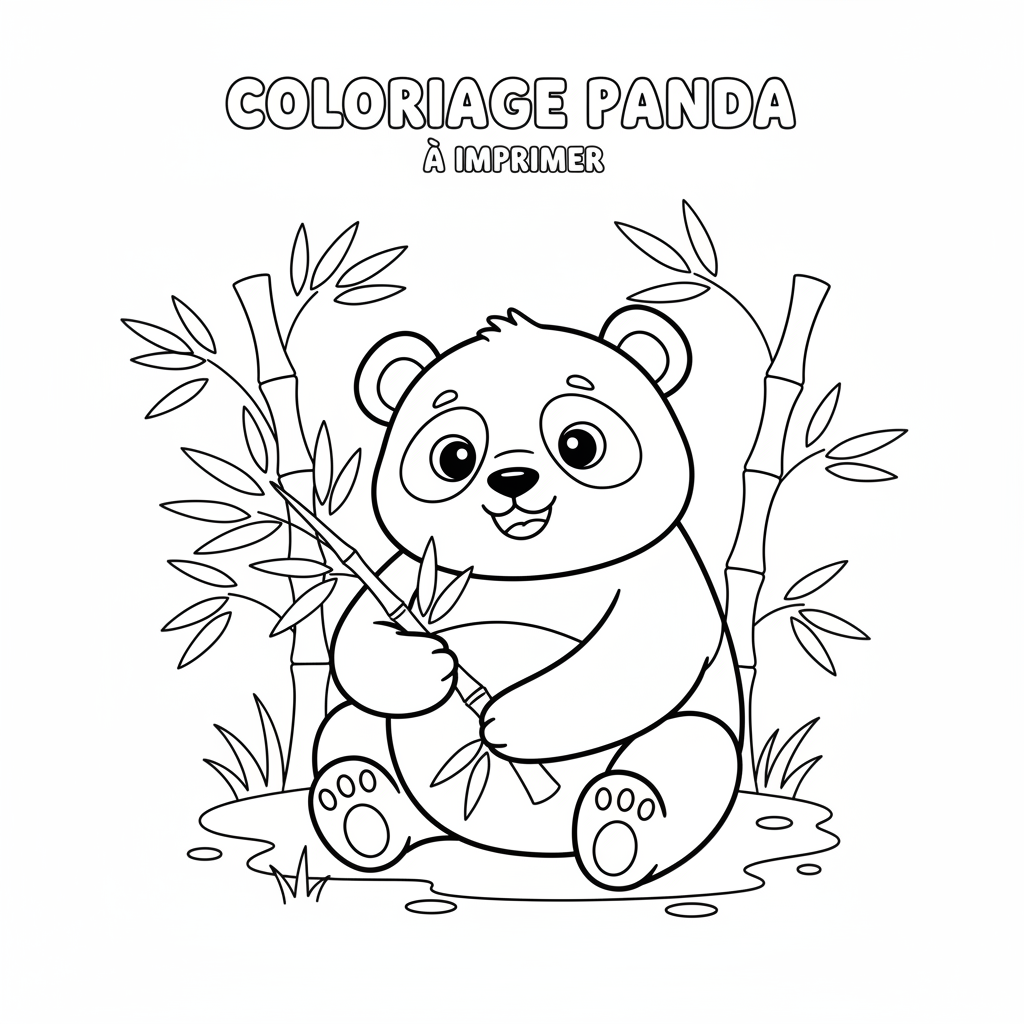 Coloriage Coloriage Panda À Imprimer Gratuit à Imprimer