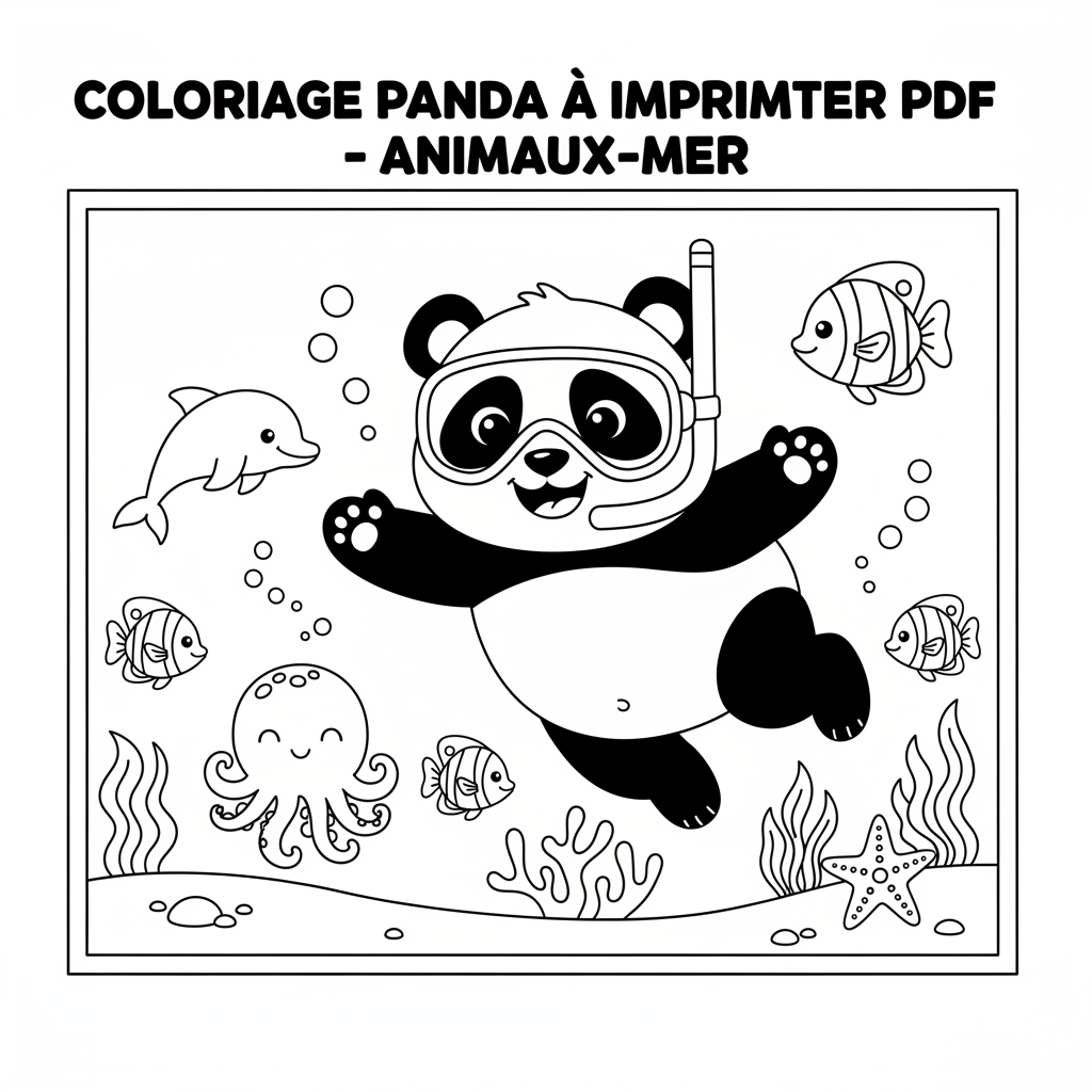 Coloriage Panda À Imprimer Pdf Gratuit à Imprimer