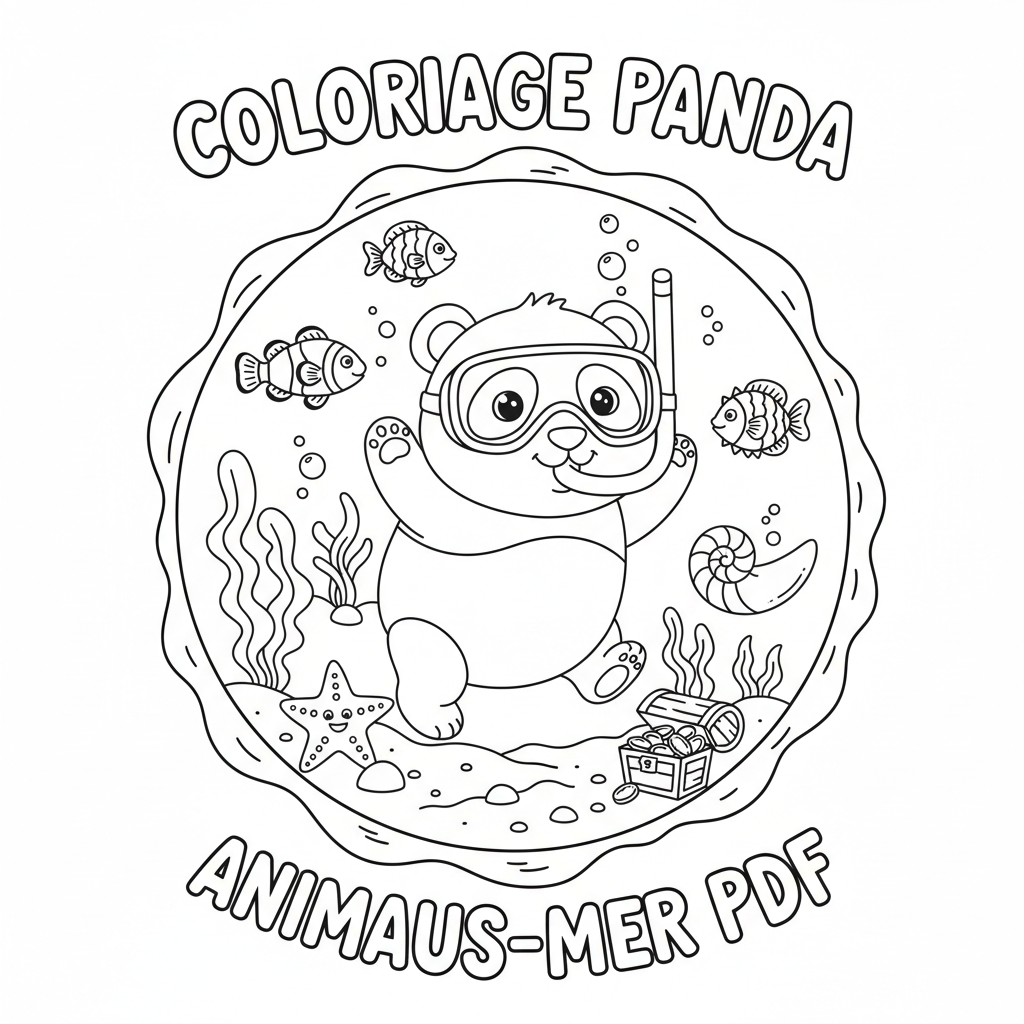 Coloriage coloriage panda à imprimer pdf 2