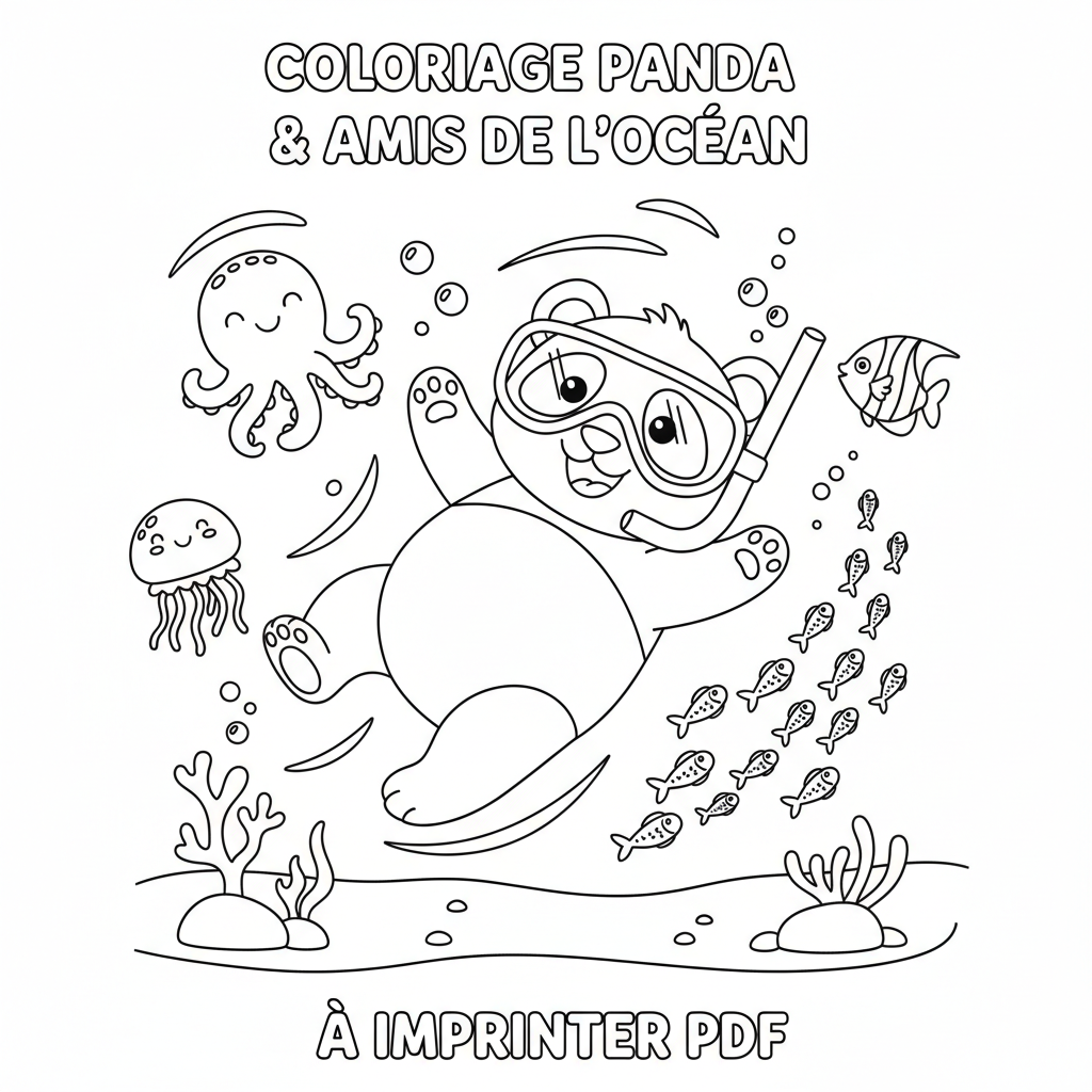 Coloriage coloriage panda à imprimer pdf 5