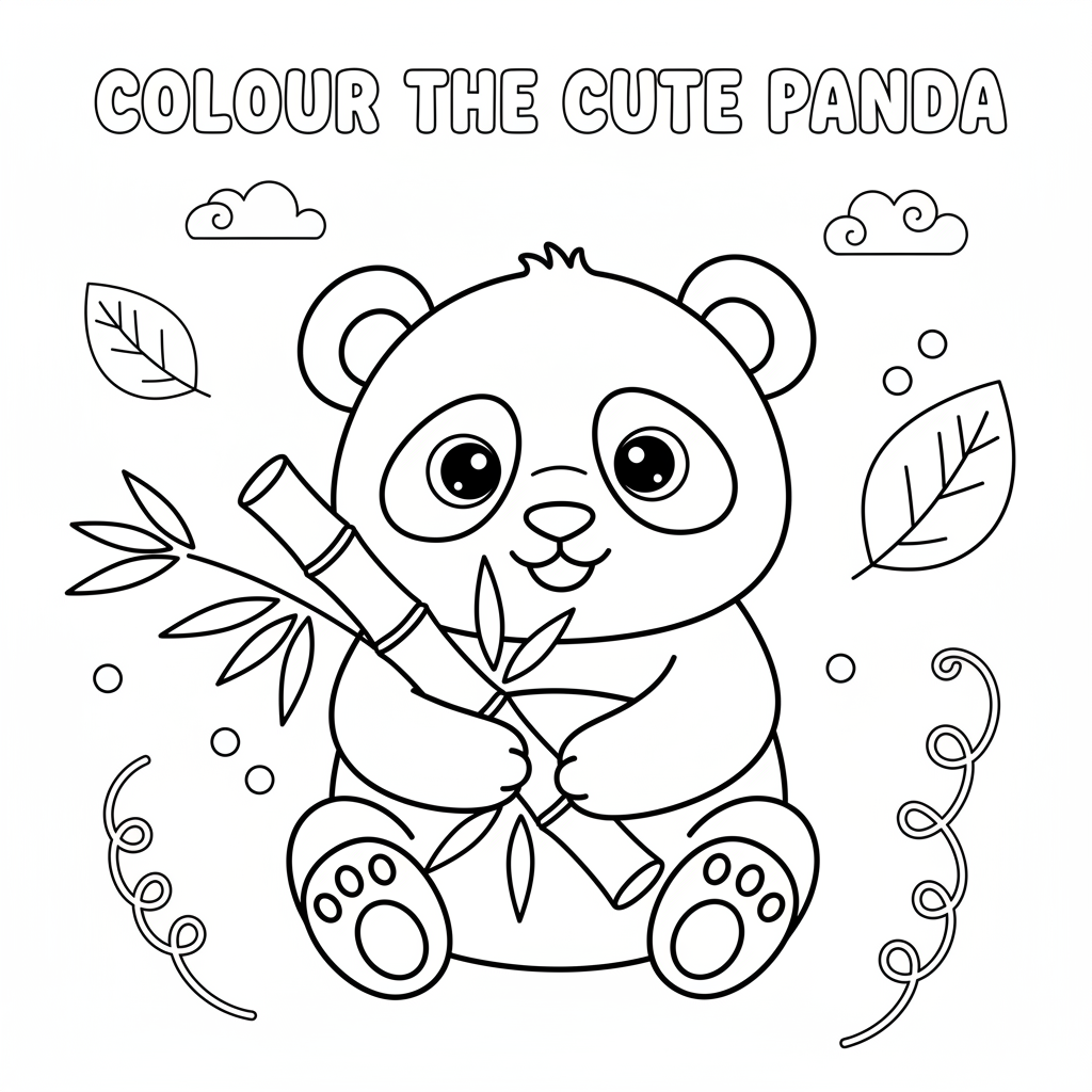 Coloriage coloriage panda mignon 2
