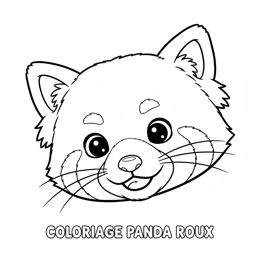 Coloriage coloriage panda roux 4
