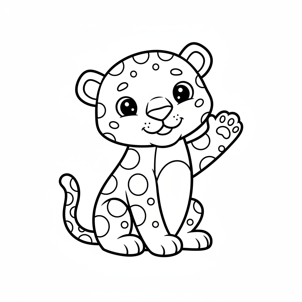 Coloriage Panthère Gratuit à Imprimer pour les Enfants