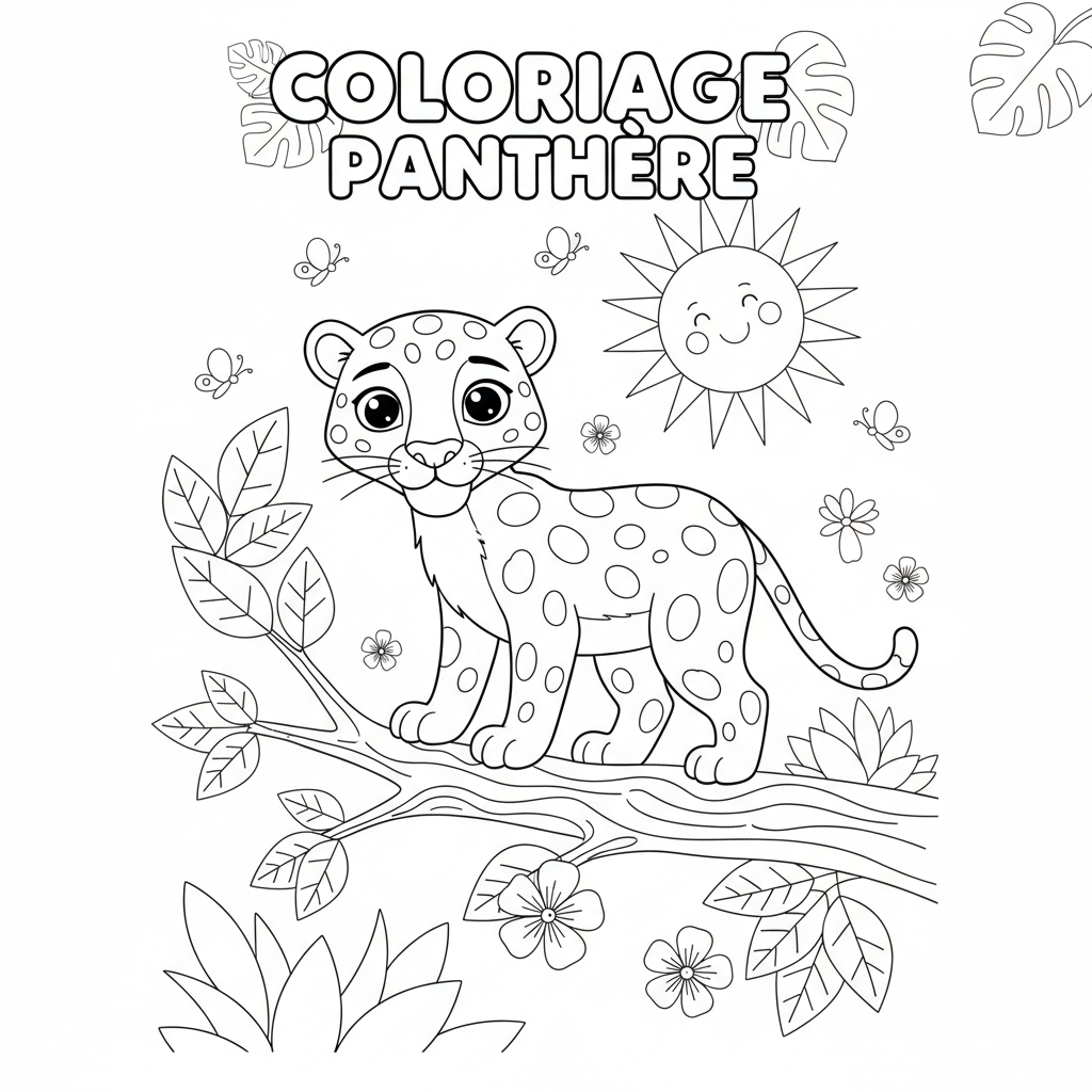 Coloriage coloriage panthère 2