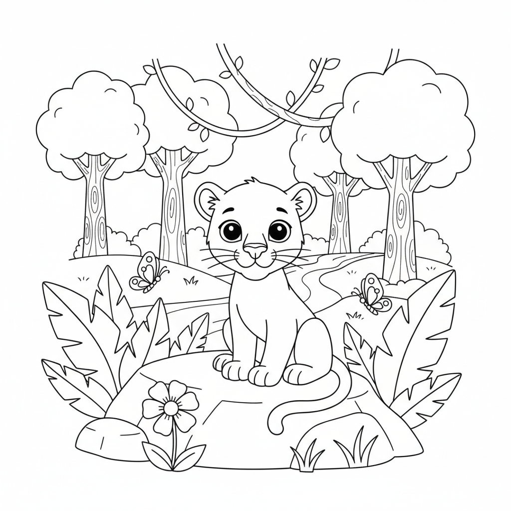 Coloriage coloriage panthère noire 3