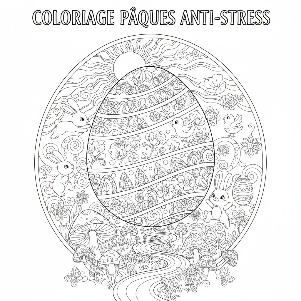 Coloriage coloriage paque adulte 5