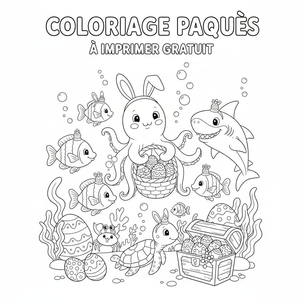 Coloriage coloriage paques à imprimer gratuit 2