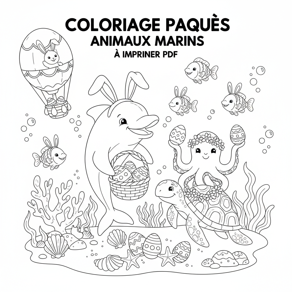 Coloriage coloriage paques à imprimer pdf 3
