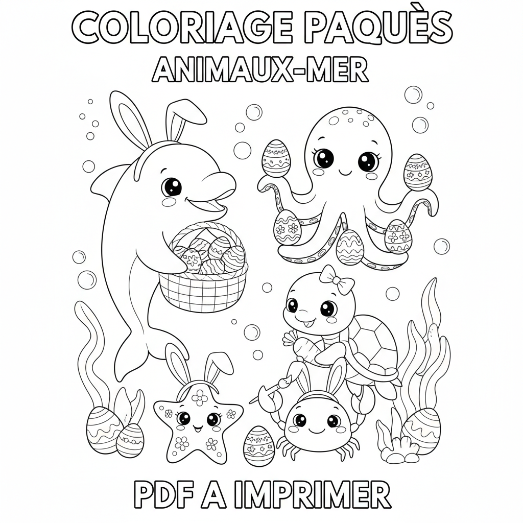 Coloriage coloriage paques à imprimer pdf 4