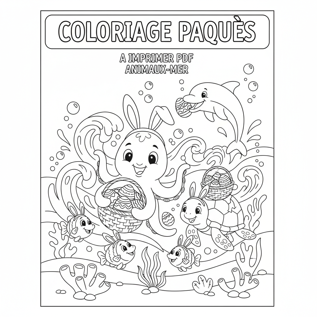 Coloriage coloriage paques à imprimer pdf 5
