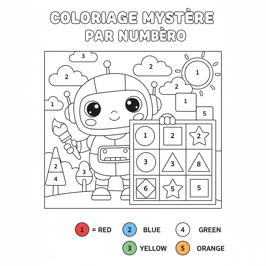Coloriage Coloriage Par Numéro Gratuit à Imprimer