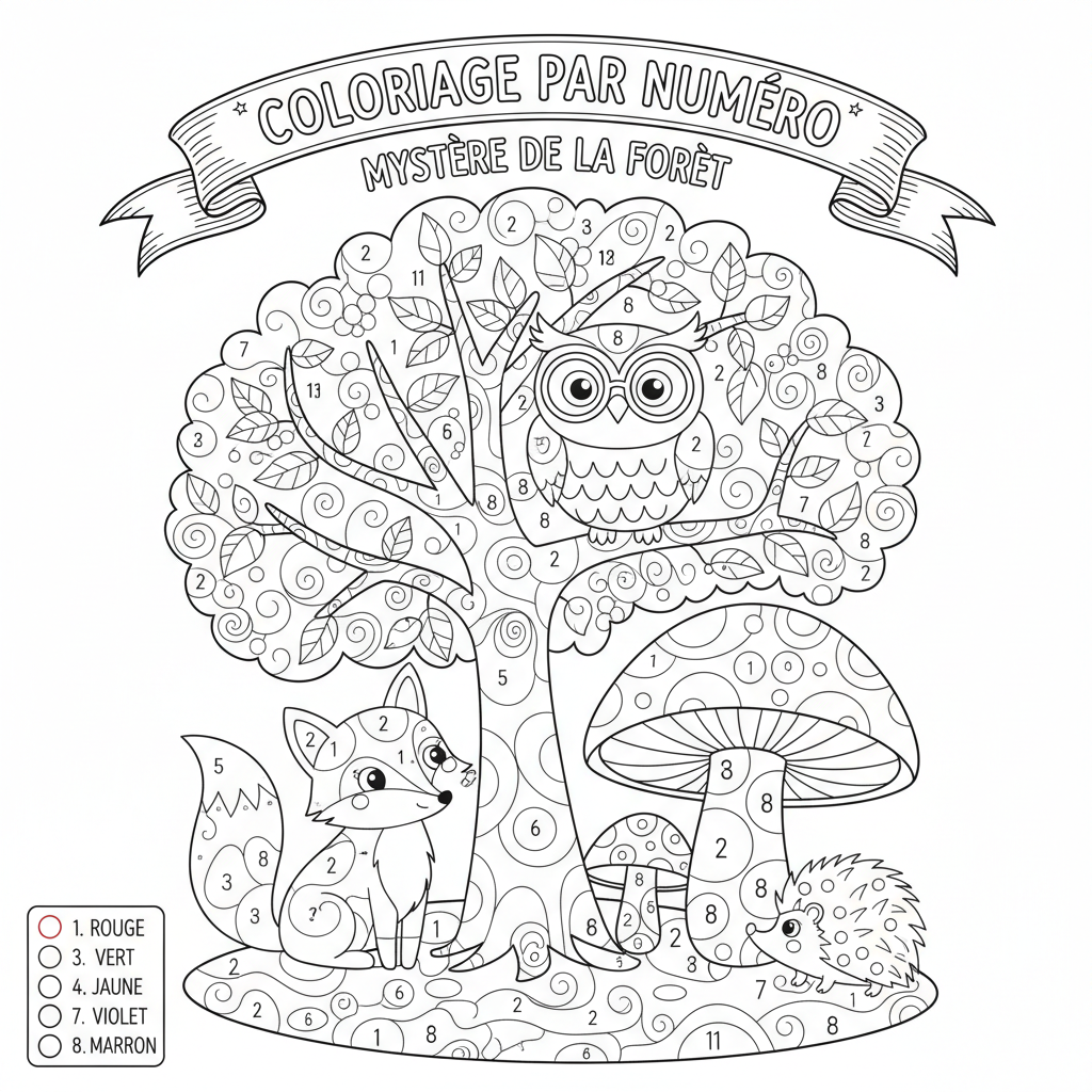 Coloriage coloriage par numéro 3