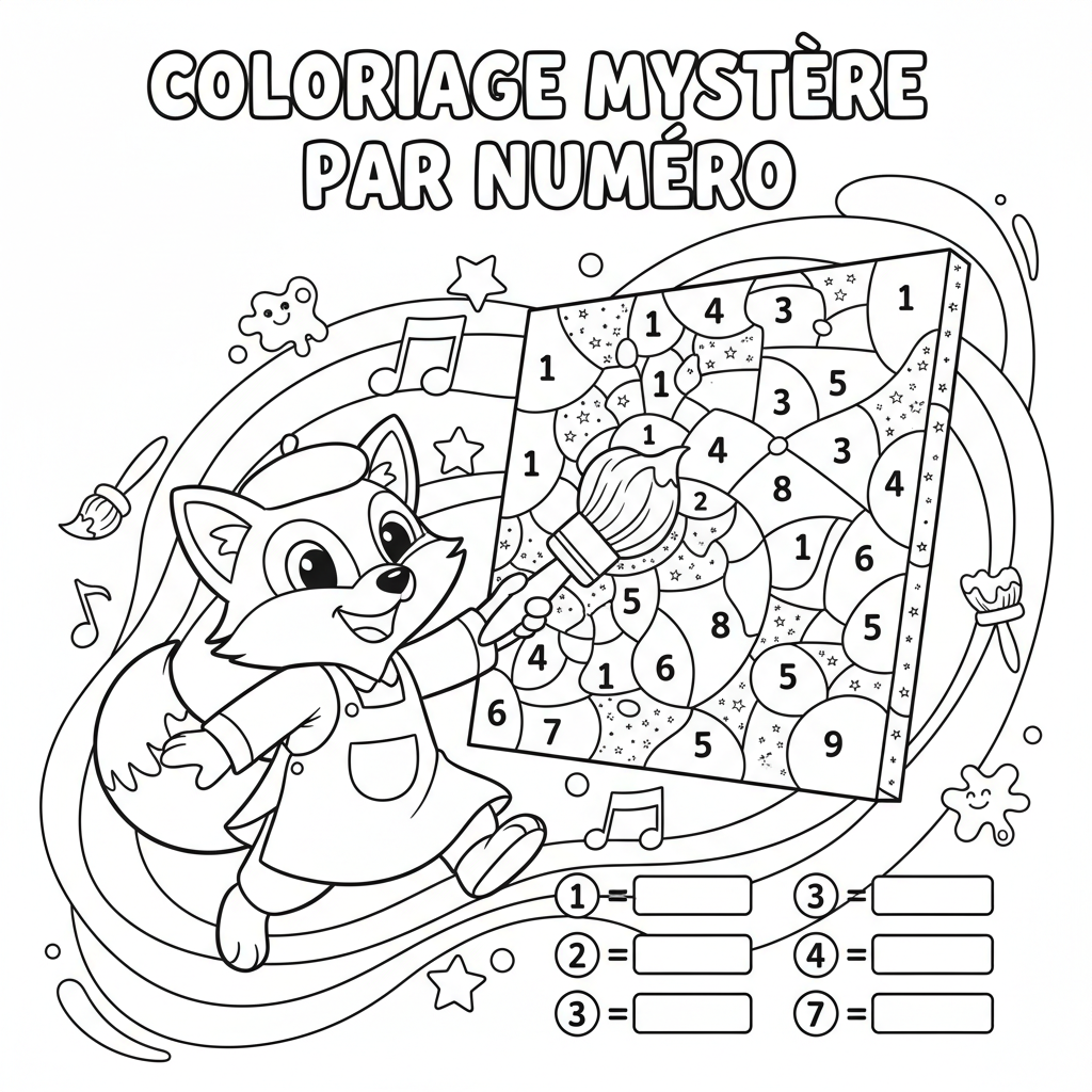 Coloriage coloriage par numéro 5