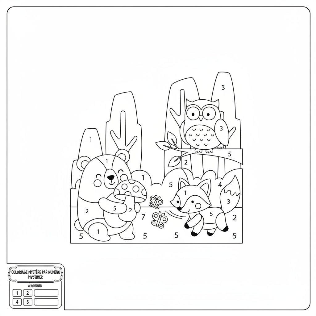 Coloriage Par Numéro À Imprimer Gratuit pour Enfants