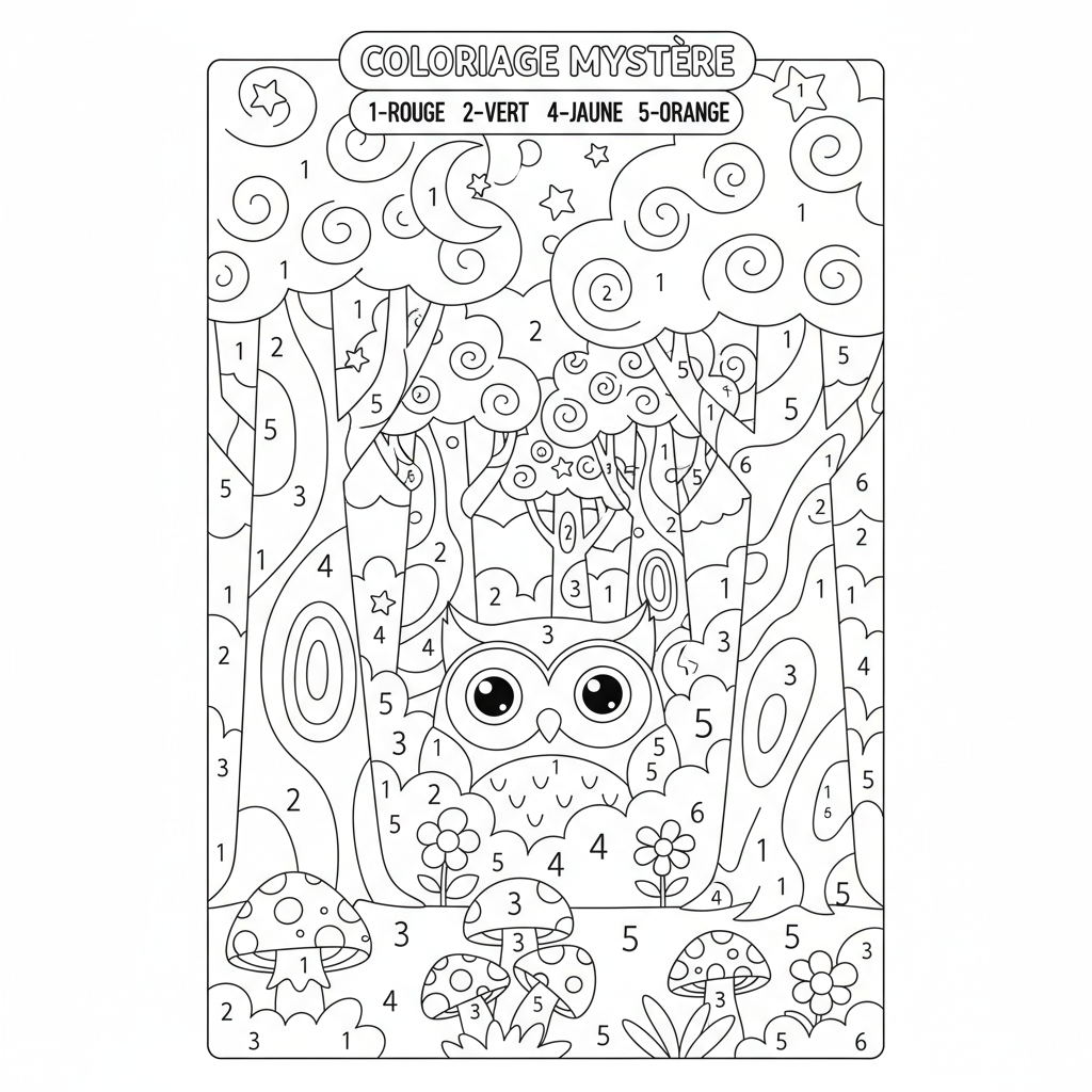 Coloriage Par Numéro Adulte Gratuit à Imprimer