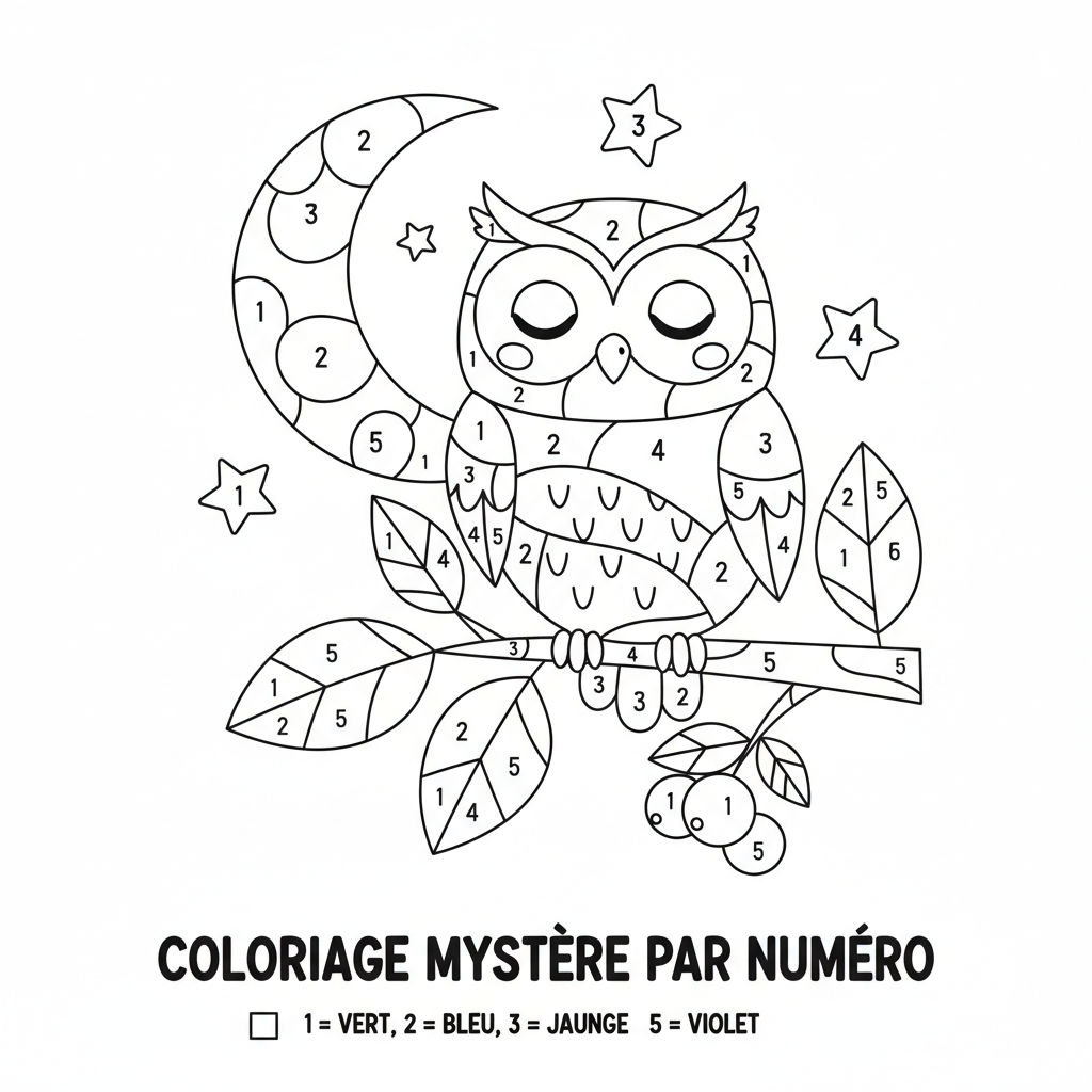 Coloriage Par Numéro Adulte À Imprimer Gratuit à Imprimer