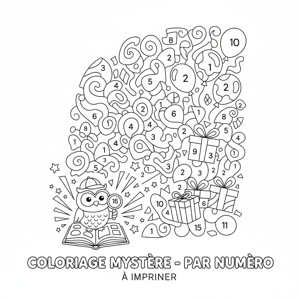 Coloriage coloriage par numéro adulte à imprimer 5